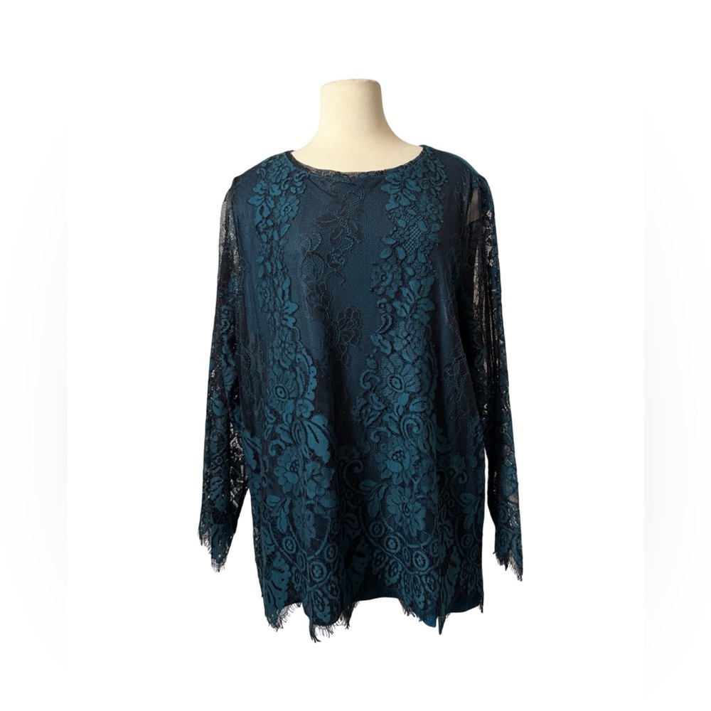 Chico's NWT Teal Lace Blouse